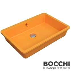 Bocchi - BOCCHI Milano Tezgah Altı Lavabo, 55 cm, Mandalina Sarısı