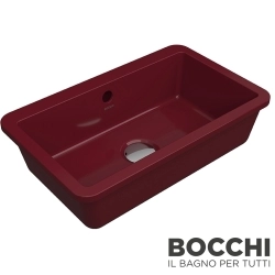 Bocchi - BOCCHI Milano Tezgah Altı Lavabo, 44 cm, Parlak Burgonya Bordosu