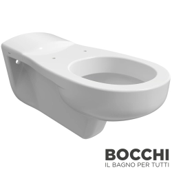 Bocchi - BOCCHI Speciale Bedensel Engelli Asma Klozeti, 75 cm, Parlak Beyaz