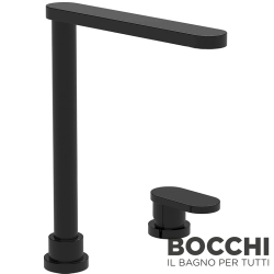 Bocchi - BOCCHI Baveno Move+ Teleskopik 2 Delikli Eviye Bataryası, Mat Siyah