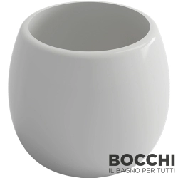 Bocchi - BOCCHI Uovo Seramik Diş Fırçalık, Parlak Beyaz