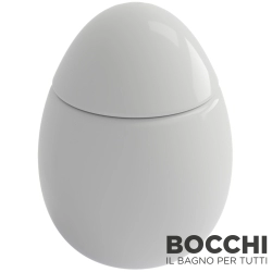 Bocchi - BOCCHI Uovo Seramik Pamukluk, Parlak Beyaz