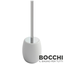 Bocchi - BOCCHI Uovo Seramik Tuvalet Fırçalığı (Yerden), Parlak Beyaz