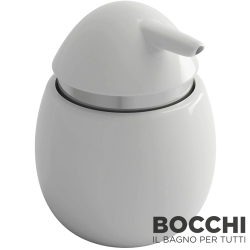 Bocchi - BOCCHI Uovo Seramik Sıvı Sabunluk, Parlak Beyaz