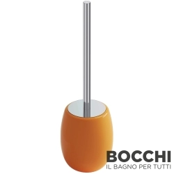 Bocchi - BOCCHI Uovo Seramik Tuvalet Fırçalığı (Yerden), Parlak Mandalina Sarısı