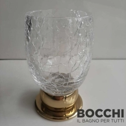 Bocchi - BOCCHI Bologna Diş Fırçalık (Tezgah Üzeri), Kırık Cam - Altın