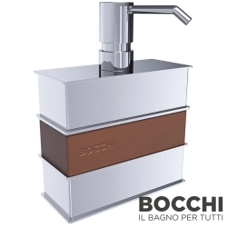 Bocchi - BOCCHI Lusso Sıvı Sabunluk (Tezgah Üzeri), Krom - Taba
