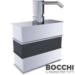 Bocchi - BOCCHI Lusso Sıvı Sabunluk (Tezgah Üzeri), Krom - Siyah