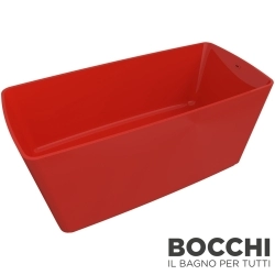 Bocchi - BOCCHI Modena Küvet 185x86 Akrilik, Parlak Kırmızı