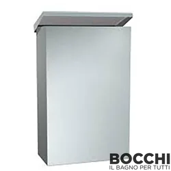 Bocchi - BOCCHI Kapaklı Çöp Kovası, 6 lt, Mat - Paslanmaz Çelik