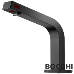 Bocchi - BOCCHI Fotoselli ve Sabun Entegreli Lavabo Bataryası, Mat Siyah (Tek Su Girişli-Pilli ve Elektrikli)