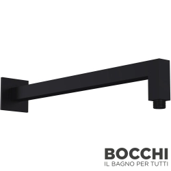 Bocchi - BOCCHI Duvardan Dirsek, Kare, 40 cm, Mat Siyah