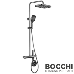 Bocchi - BOCCHI Multi Termostatik Banyo Bataryalı Duş Kolonu, Parlak Gri (Gun Metal)