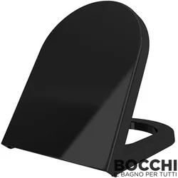 Bocchi - BOCCHI Pure S Klozet Kapağı, Yavaş Kapanır, Parlak Siyah