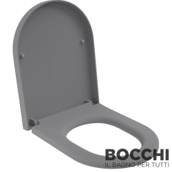 Bocchi - BOCCHI Pure S Klozet Kapağı, Yavaş Kapanır, Mat Beton
