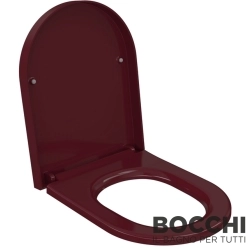 Bocchi - BOCCHI Pure S Klozet Kapağı, Yavaş Kapanır, Parlak Burgonya Bordosu