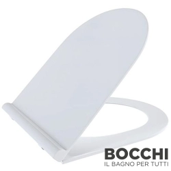 Bocchi - BOCCHI Pure Slim Klozet Kapağı, Yavaş Kapanır, Parlak Beyaz