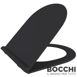 Bocchi - BOCCHI Pure Slim Klozet Kapağı, Yavaş Kapanır, Mat Siyah