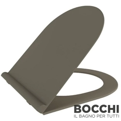 Bocchi - BOCCHI Pure Slim Klozet Kapağı, Yavaş Kapanır, Mat Kahve