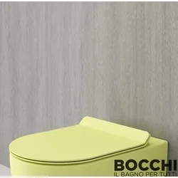 Bocchi - BOCCHI Pure Slim Klozet Kapağı, Yavaş Kapanır, Mat Sarı
