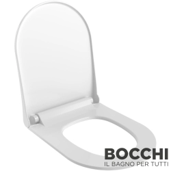 Bocchi - BOCCHI Pure Slim Klozet Kapağı, Yavaş Kapanır, Parlak Beyaz