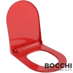 Bocchi - BOCCHI Pure Slim Klozet Kapağı, Yavaş Kapanır, Kırmızı