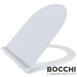 Bocchi - BOCCHI Pure Slim Klozet Kapağı, Yavaş Kapanır, Parlak Beyaz
