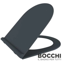 Bocchi - BOCCHI Pure Slim Klozet Kapağı, Yavaş Kapanır, Antrasit