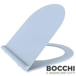 Bocchi - BOCCHI Pure Slim Klozet Kapağı, Yavaş Kapanır, Mat Buz Mavisi