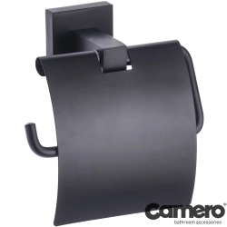 Camero - Camero Line Black Tuvalet Kağıtlığı Kapaklı, Siyah