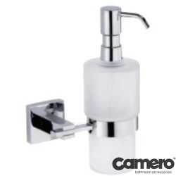 Camero - Camero Line Chrome Sıvı Sabunluk Camlı, Krom