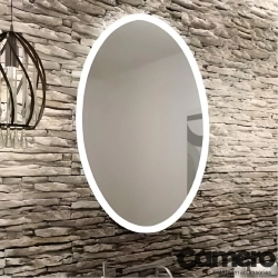 Camero - Camero Ledli Dokunmatik Elips Ayna, 70 cm