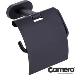 Camero - Camero Otto Black Tuvalet Kağıtlığı Kapaklı, Siyah
