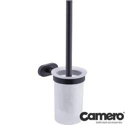 Camero - Camero Otto Black Klozet Fırçası Camlı, Siyah