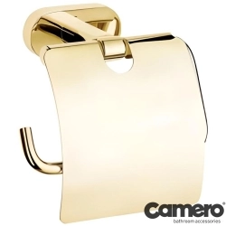 Camero - Camero Otto Gold Tuvalet Kağıtlığı Kapaklı, Altın