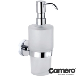 Camero - Camero Polo Chrome Sıvı Sabunluk Camlı, Krom