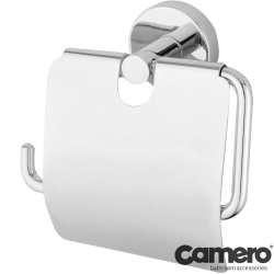 Camero - Camero Polo Chrome Tuvalet Kağıtlığı Kapaklı, Krom