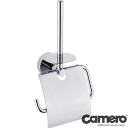Camero - Camero Polo Chrome Bekletme Tuvalet Kağıtlığı Kapaklı, Krom