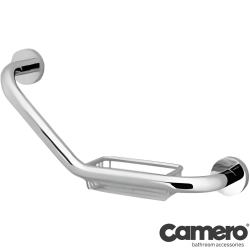 Camero - Camero Polo Chrome Açılı Süngerlikli Küvet Tutamağı, Krom