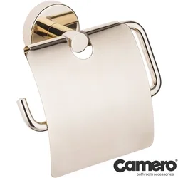 Camero - Camero Polo Gold Tuvalet Kağıtlığı Kapaklı, Altın