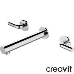 Creavit - Creavit Azure 3 Delikli Duvardan Ankastre Lavabo Bataryası