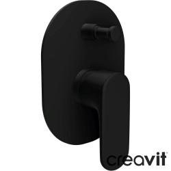 Creavit - Creavit Ankastre Banyo Bataryası, 2 Yollu, Mat Siyah (Sıva Üstü Grubu)