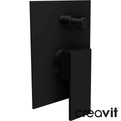 Creavit - Creavit Ankastre Banyo Bataryası, 2 Yollu, Mat Siyah (Sıva Üstü Grubu)