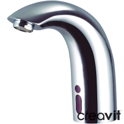 Creavit - Creavit Round-S Fotoselli Lavabo Bataryası (Tek Su Girişli, Pilli ve Elektrikli)
