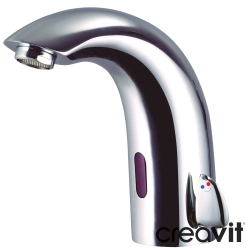 Creavit - Creavit Round-D Fotoselli Lavabo Bataryası (Çift Su Girişli, Pilli ve Elektrikli)