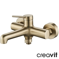 Creavit - Creavit Flow Banyo Bataryası, Fırçalı Altın