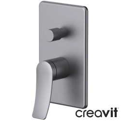 Creavit - Creavit Lua Ankastre Banyo Bataryası, 2 Yollu, Gun Grey