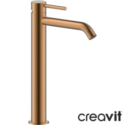 Creavit - Creavit Ruby Tezgah Üstü Lavabo Bataryası, Fırçalı Bakır