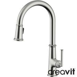 Creavit - Creavit Retro Spiralli Eviye Bataryası, 2 Fonksiyonlu, Fırçalı Nikel