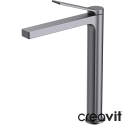Creavit - Creavit Ondea Tezgah Üstü Lavabo Bataryası, Gun Grey